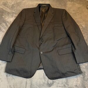 Petrocelli Ben PT Blazer Mens 46 Short Charcoal Grey Pinstripe Two Button